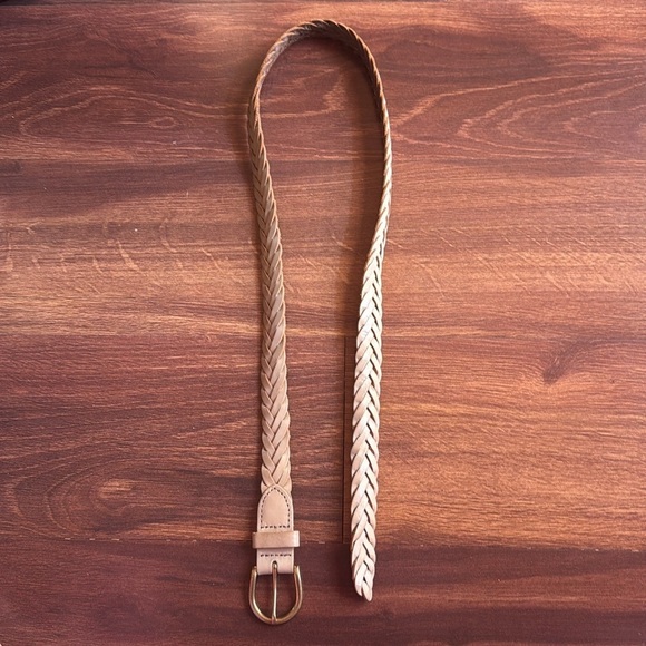 J CREW Braided Leather Belt Size XS/S - Picture 3 of 9